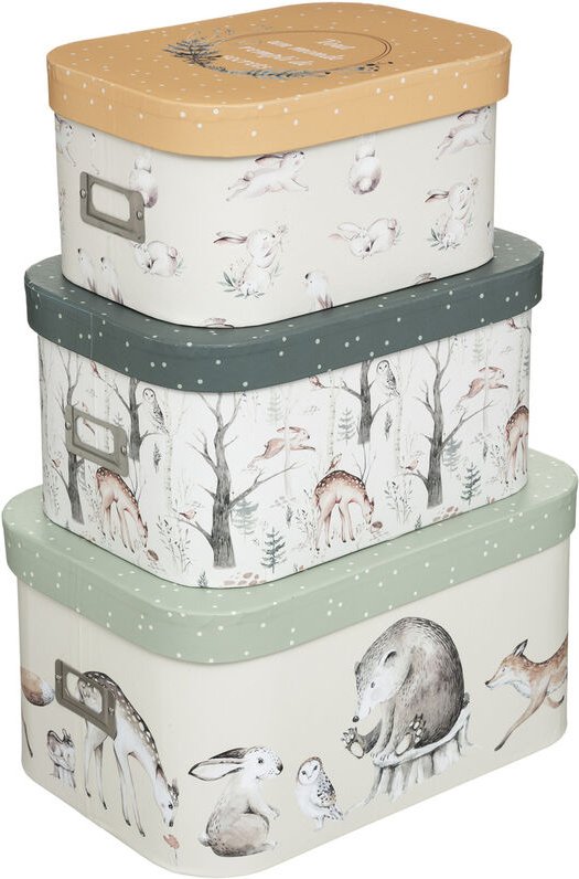 Atmosphera - Set aus 3 Aufbewahrungsboxen für Kinder créateur d'intérieur