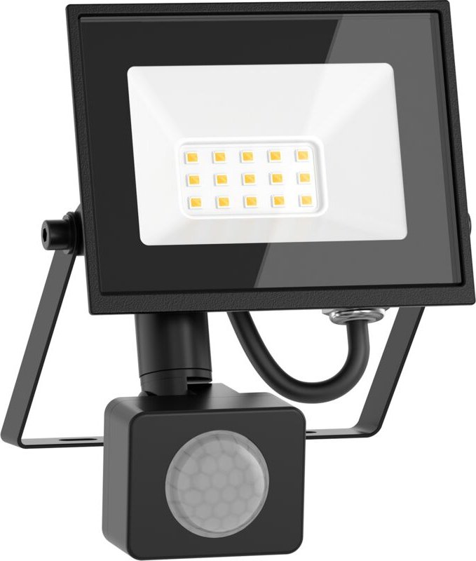 Mexen Luxpro+ LED-Fluter mit Bewegungsmelder, 10W, Kalt - 6500K, 1100 lm, schwarz - L236-010-65-70