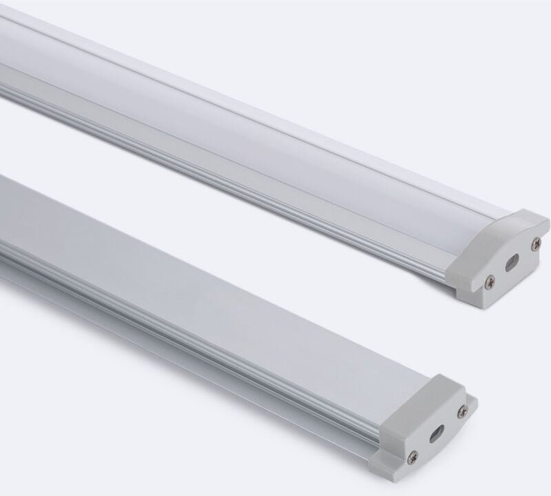 Aluminiumprofil Wasserdicht IP65 Einbau 2m für led Streifen bis zu 8 mm Aluminium 2 m Weiß transluzent