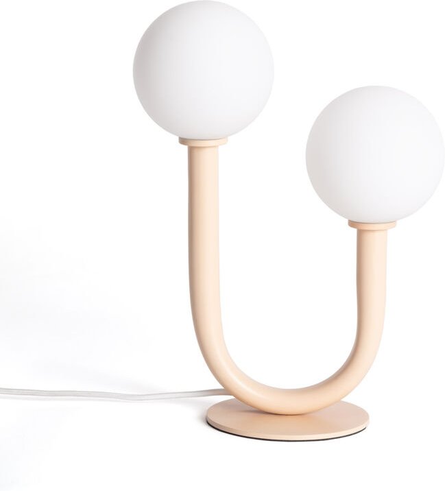 Efectoled - Tischlampe aus Metall und Glas Zeina Beige