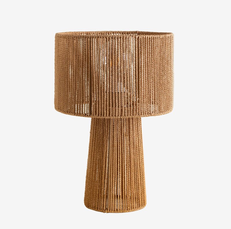 Sklum - Carisa Tischlampe aus geflochtenem Papier Natürlich