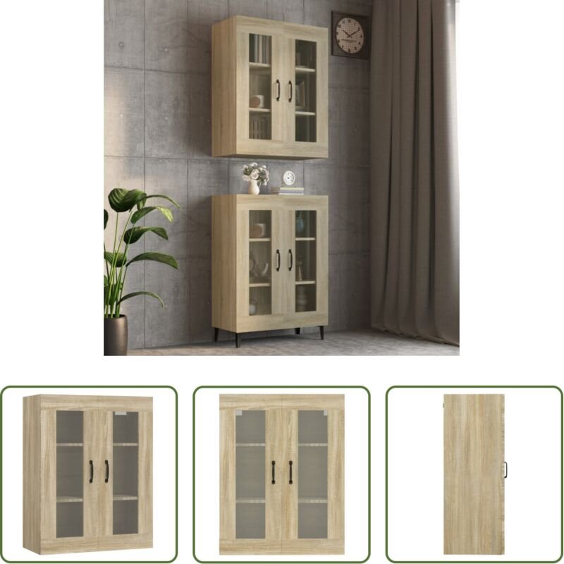 Holzschrank - Hängeschrank Sonoma-Eiche 69,5x34x90 cm