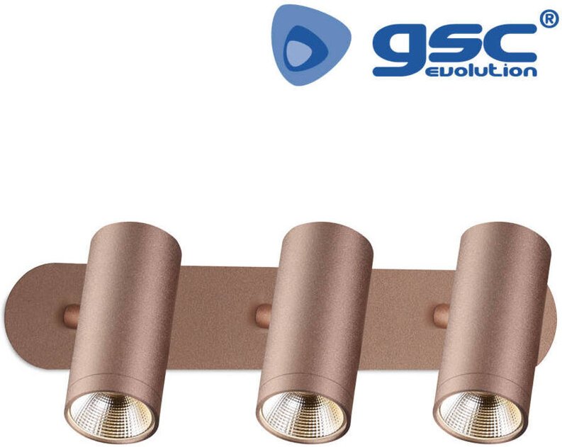 Deckenstrahler 3 lineare Elemente GU10 Kupfer GSC 202000003