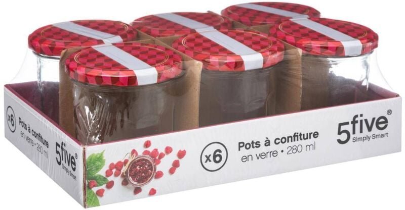 Set aus 6 marmeladengläsern - 5five