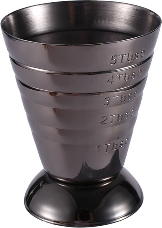 Jigger aus Edelstahl, 75 ml (2,5 oz), 5 Esslöffel, Cocktail-Jigger