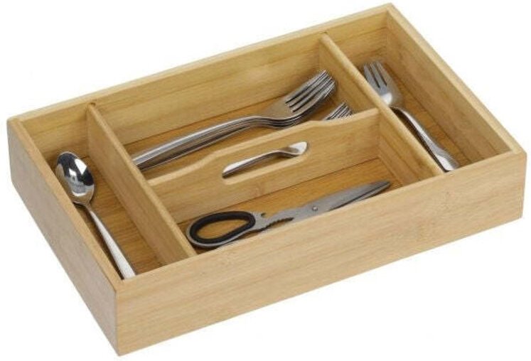 Besteckkasten aus bambus mit tragegriff 8842946