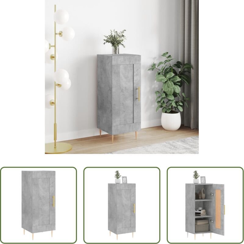 Holzwerkstoff - Sideboard Betongrau 34,5x34x90 cm Holzwerkstoff