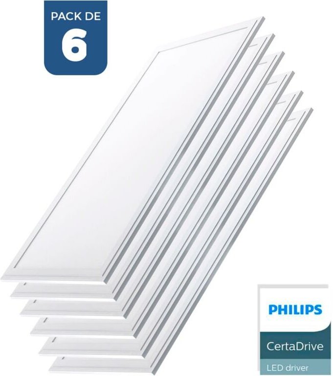 Barcelona Led - 6er Pack x Slim led Panels 120x30cm - Philips Treiber - 44W -