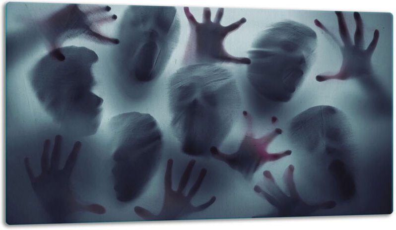 Glasschild Schneidebrett 52x30 Personen