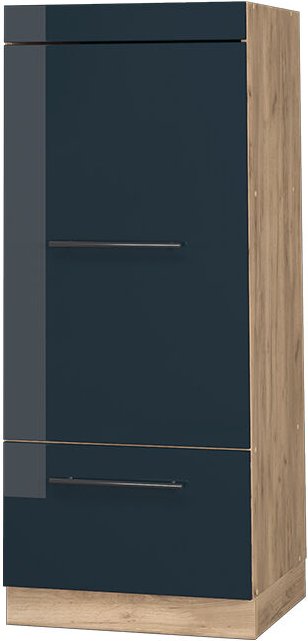 Vicco - Mikrowellenschrank Fame-Line, Dunkelblau Hochglanz, 60 cm