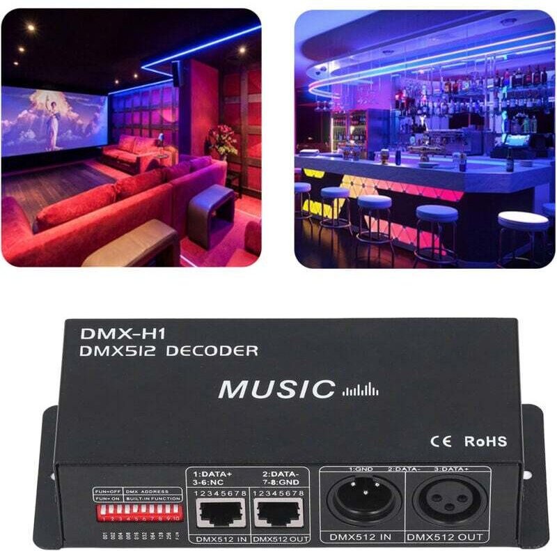 DMX512-Decoder, 4-Kanal-RGBW-Konstantspannungsregler, LED-Engineering-Bühnenbeleuchtungssteuerung, 4 a pro Kanal