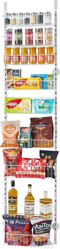 Mophorn Vorratsschrank Speisekammer-Organizer mit 9 verstellbaren Regalen zum Aufhängen, Stahl-Aufbewahrungssystem für T...