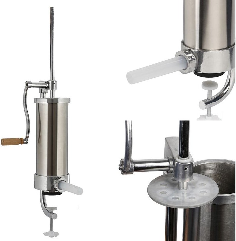 Wurstfüllmaschine 3,5L Edelstahl Wurstmaschine Wurstspritze Wurstfüller - Melko