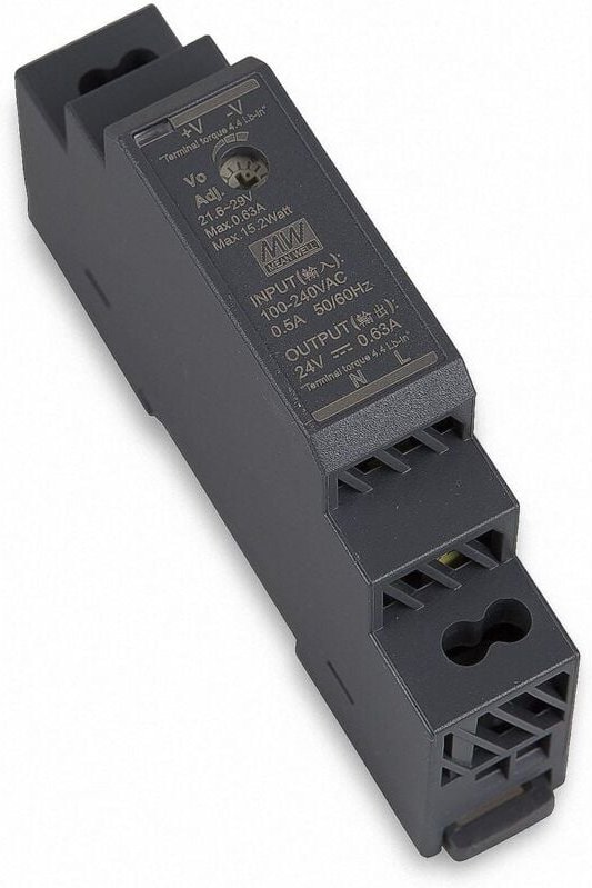 Mean Well - Ultraflaches 15 w 24 v 0,63 a ac/dc DIN-Schienen-Netzteil Meanwell HDR-15-24