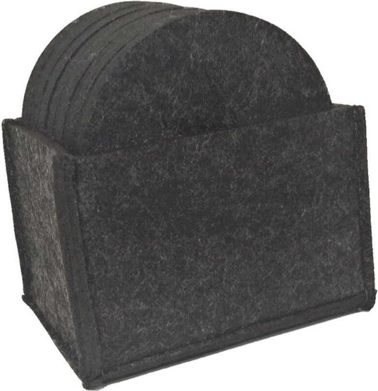 Ahlsen - 14 Filzuntersetzer, runde Untersetzer, Küchentisch-Untersetzer-Set mit 1 Aufbewahrungsbox, rutschfeste und saug...