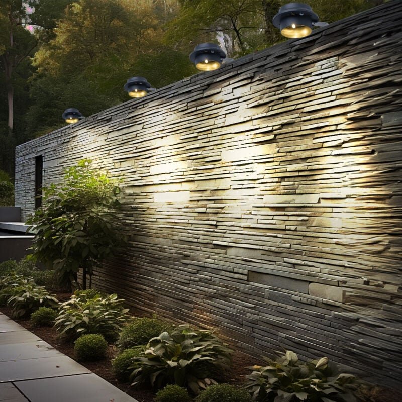 Dachrinnenleuchte Solarlampe anthrazit Wandlampe Klemme Außenleuchte Zaunlampe, Metall Kunststoff, led warmweiß, l 16 cm...