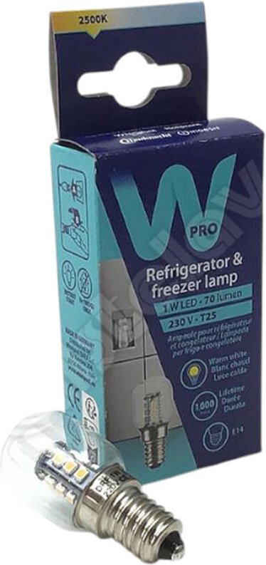 Ersatzteil - Original LED-Lampe E14-T25-1W 230 Volt - - WHIRLPOOL, INDESIT, ARISTON HOTPOINT, BAUKNECHT, SCHOLTES, LADEN...