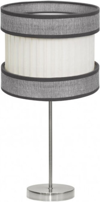 Tischleuchte Modell Home Nickel mit zweifarbigem Lampenschirm FABRILAMP