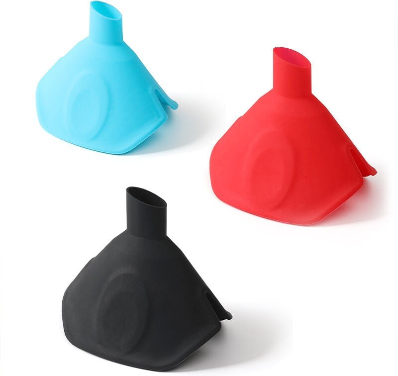 3-teiliger zusammenklappbarer Trichter, Mini-Trichter, Küchentrichter, multifunktionaler Trichter, 2-in-1-Silikon-Tricht...