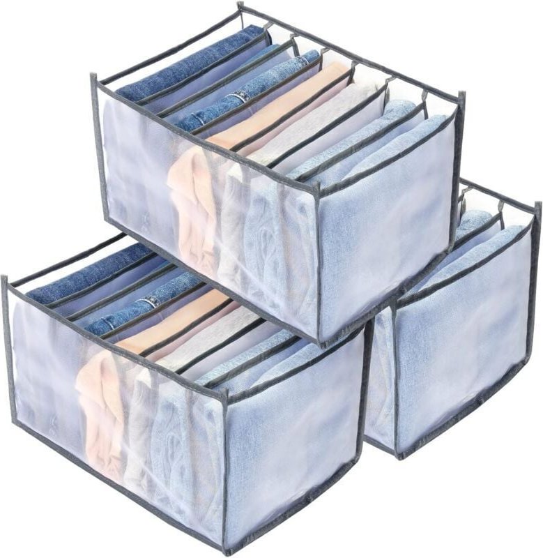 Sollbry - T-Shirt-Organizer, Kleiderschubladen-Organizer, Kleiderschrank-Kleiderorganisator, Kleiderschubladen-Trennwänd...