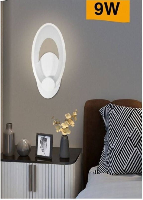 Trade Shop - led applique forma ovale to parete 9 watt bianca tre colorationen von light E25-3C -