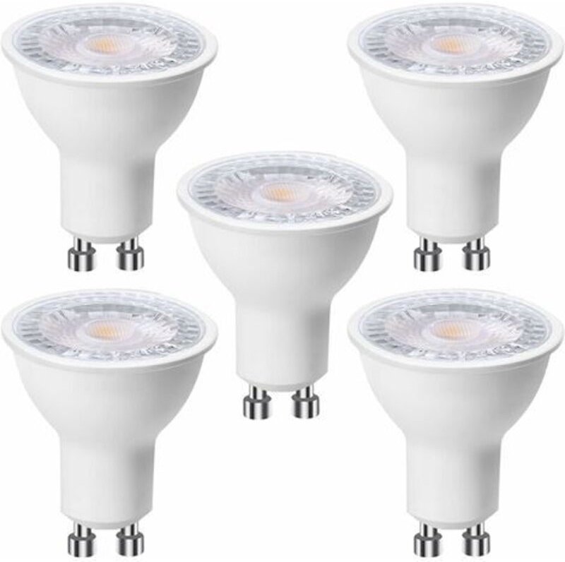 Lablanc - Set mit 5 LED-GU10-Leuchtmitteln, 6 w (entspricht 60 w), Warmweiß 3000 k, 500 Lumen, LED-Gu10-Leuchtmittel, 12...