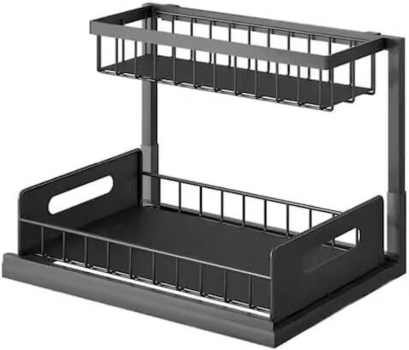 2-stöckiges Ablageregal für unter die Spüle, Organizer für unter die Spüle im Badezimmer, Organizer für die Küchenspüle,...
