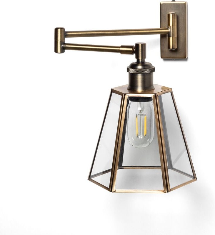Wandleuchte aus Metall und Glas Brontom Gold