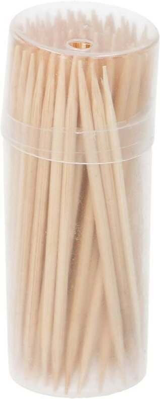 6x 100 Stk. Zahnstocher Cocktailstäbchen aus natürlichem Bambus zum Servieren von Snacks, Käsewürfeln