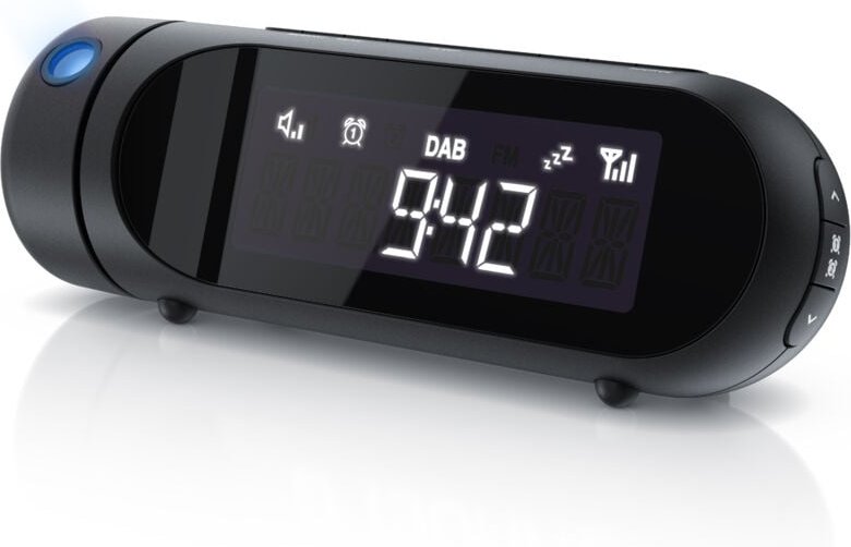 BEARWARE DAB+ Radiowecker mit Projektion - Küchenradio digital - FM und DAB/DAB + Radio mit je 20 Speicherplätzen - 16 L...