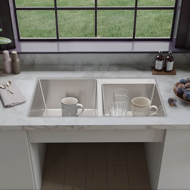 Küchenspüle, Doppelspüle, multifunktionale Edelstahlspüle