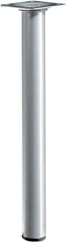 Tischbein 3,0 x 30 cm Stahl Aluminium-Optik - 1 Stück Tischbeine - Hettich