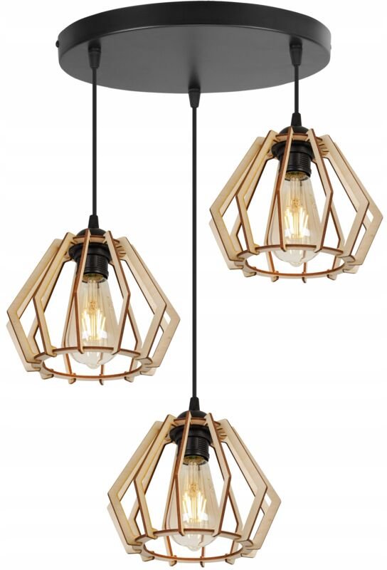 Moderne Led-Deckenhängelampe Aus Holz