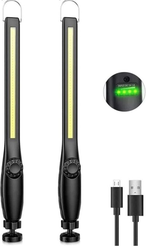 LED-Arbeitsleuchte cob wiederaufladbare Werkstatt-Taschenlampe, Inspektionslampe mit magnetischer Arbeitsleuchte für Aut...