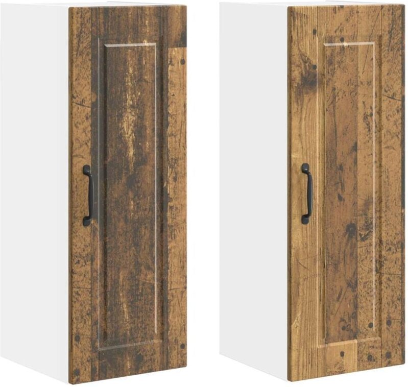 Küchenschrank 2 pcs Altholz 30 x 31 x 80 cm Holzwerkstoff vidaXL