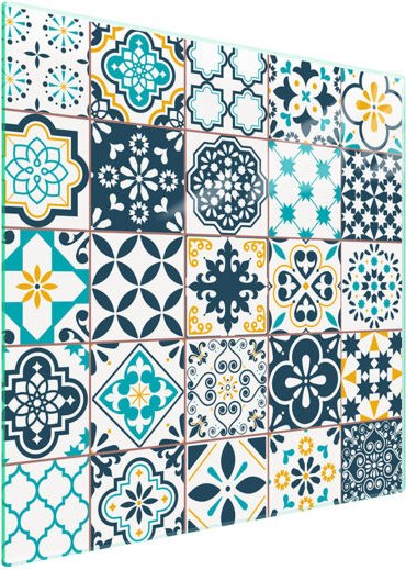 GLASSCHUTZPLATTE FÜR HERD 50x52 MOSAIK