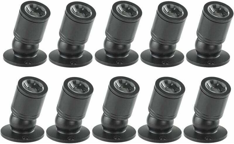 Odipie - Mini-Einbaustrahler, 1 w, kleiner LED-Deckenstrahler mit Transformator für Weinschrank/Schmuckschrank/Wohnzimme...