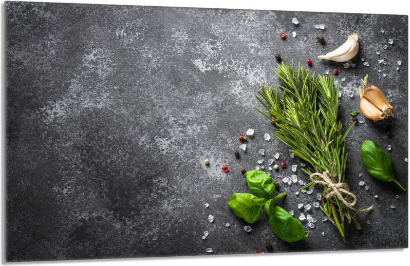 Glasschutzplatte für den Herd 80x52 Gewürze