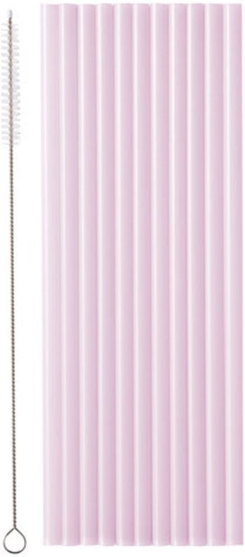 Plastik-Strohhalme, 23 cm, lila (1 Packung / 12 Stk.)