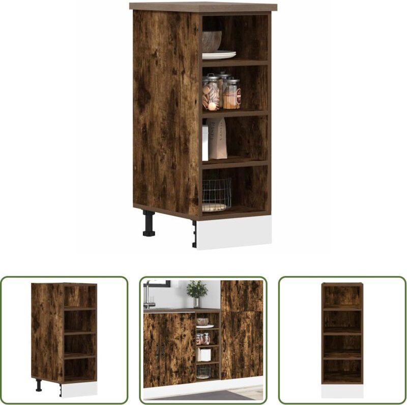 vidaXL Räuchereiche - Unterschrank Riga Räuchereiche 30x44,5x81,5 cm Holzwerkstoff