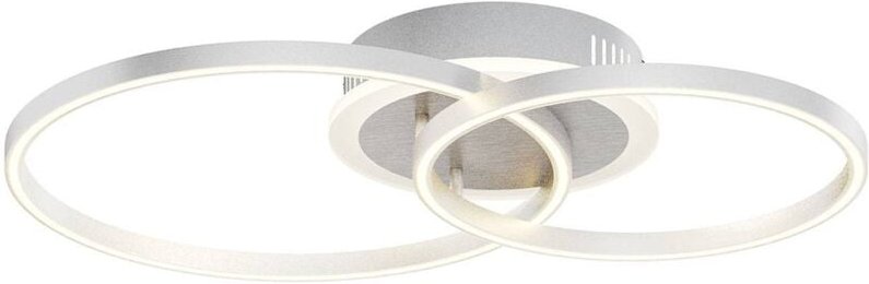 Smart Home Deckenlampe 'Edica' aus Aluminium dimmbar mit Fernbedienung für Wohnzimmer & Esszimmer von Lindby