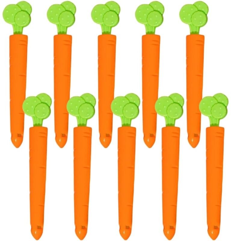 10 Stück Lebensmittel-Verschlussklammern in Karottenform, Lebensmittel-Clip-Verschlussklammern aus Kunststoff, wiederver...