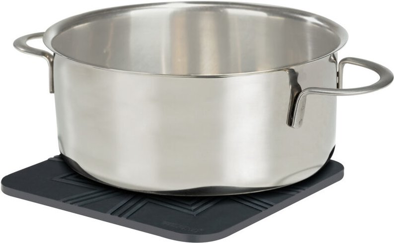 WENKO Silikon Topfuntersetzer Wesi in Schwarz 16 x 16 x 0,5 cm