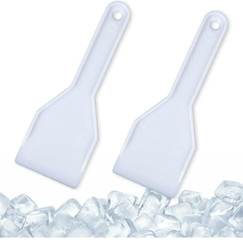 2er-Set Eiskratzer aus Hartkunststoff zum einfachen und sauberen Abtauen Ihres Kühl- oder Gefrierschranks, ideal zum Ent...