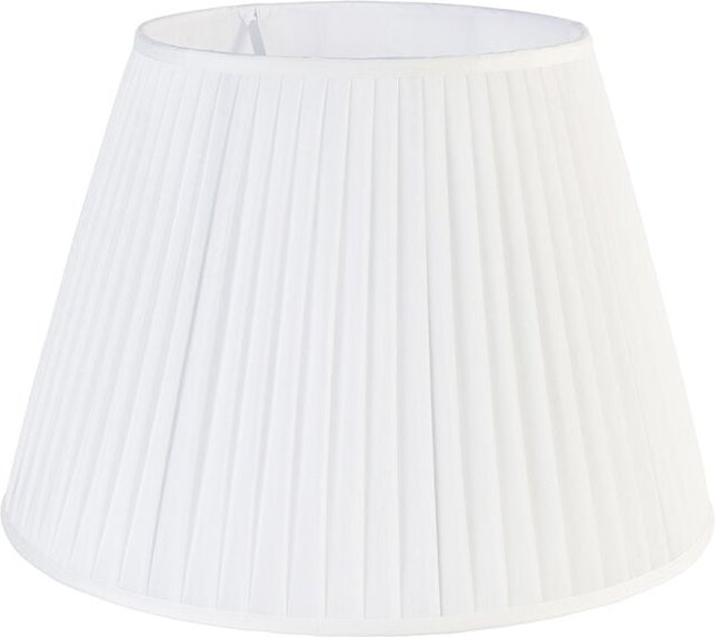 Plissee-Lampenschirm Weiß Rund Abgeschrägt 45/27/30
