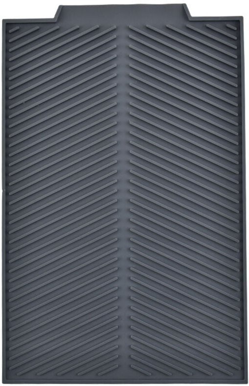 Abtropfmatte für Geschirrspülbecken, Spülbeckenmatte, Kunststoff, 39 x 25 cm (grau)