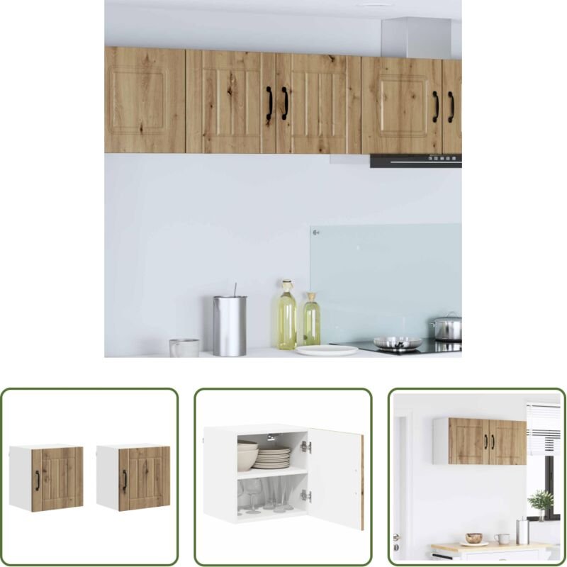 Küchenwandschrank - Küchenschrank 2 pcs Artisan-Eiche 40 x 31 x 40 cm Holzwerkstoff
