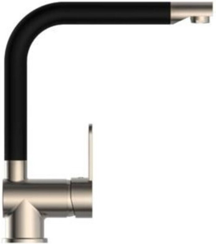 Format Spültischarmatur hd Rio Edelstahloptik/Schw.