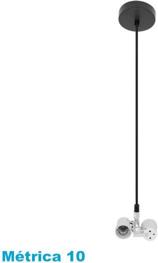 Face Hängeschrank 2xe27 schwarz m10 regx10x10 cm