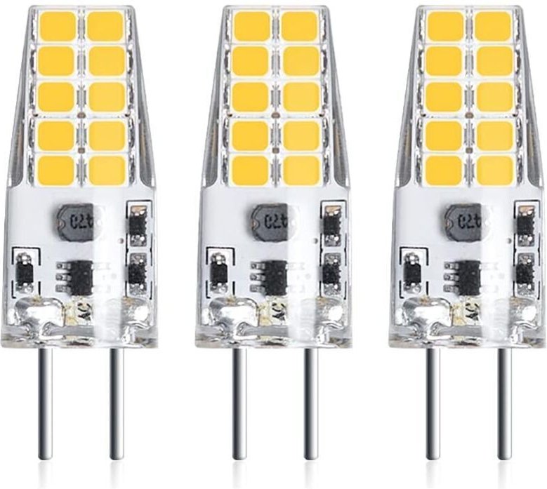 Stück 3 W 12 V G6,35 LED-Leuchtmittel, T3/T4/T5-Sockel, G6,35/GY6,35-Sockel, Kaltweiß 6000 K, Ersatz von 30 W Halogenlam...
